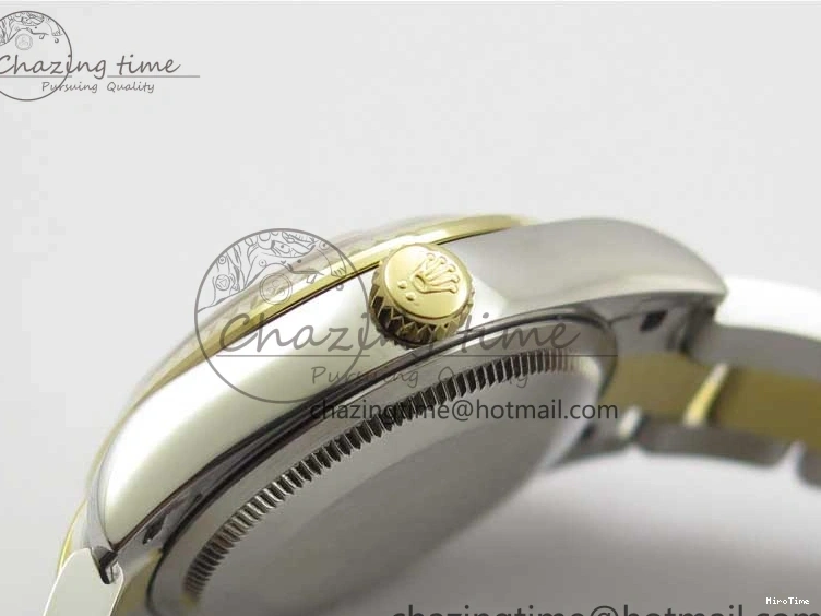 MiroTime 0127 SoftTouch Datejust 31mm 278273 SS YG BP Maker Best Edition Gray Diamonds Dial on SS YG Oyster Bracelet 2715